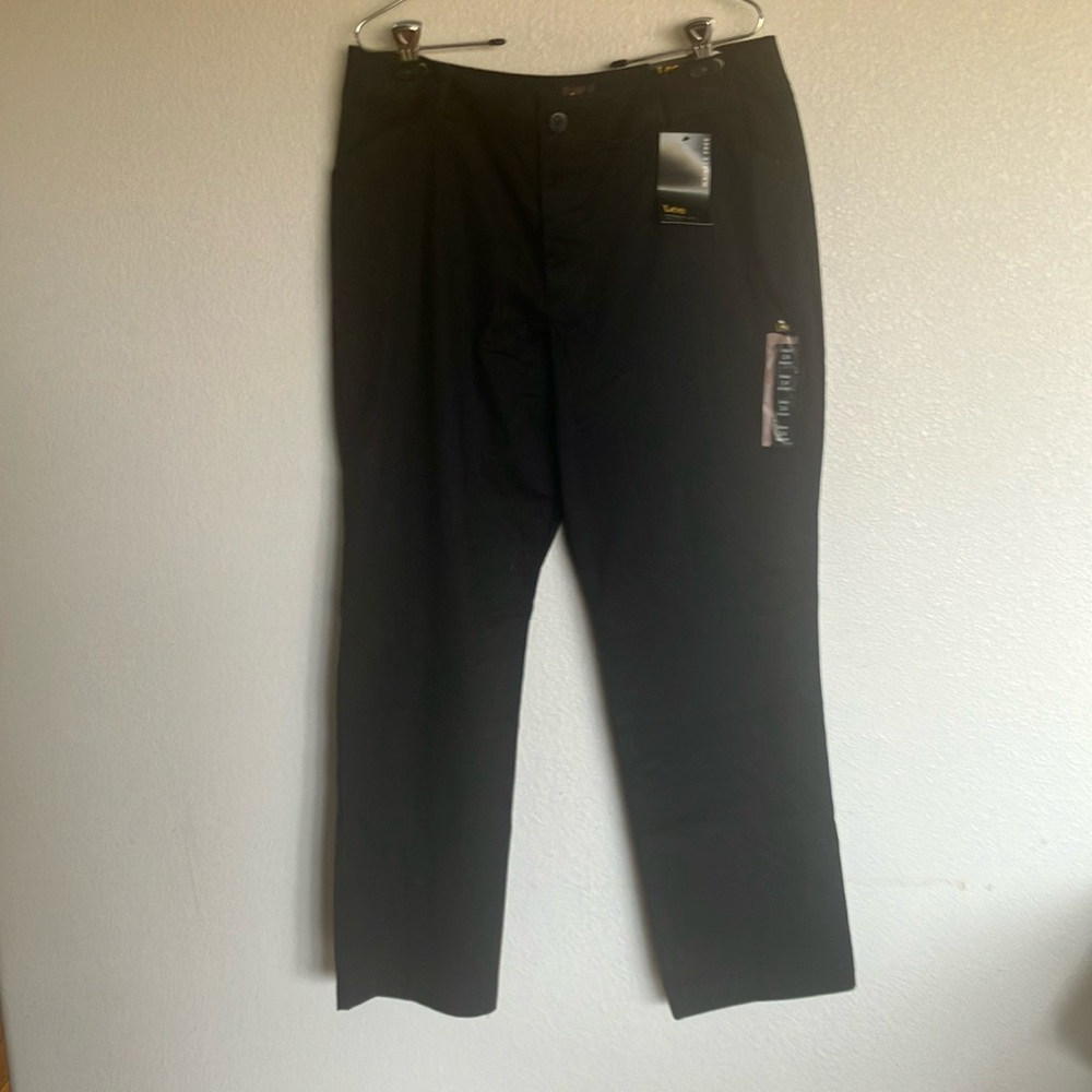 Black Size 14 Short Straight Leg Mid Rise